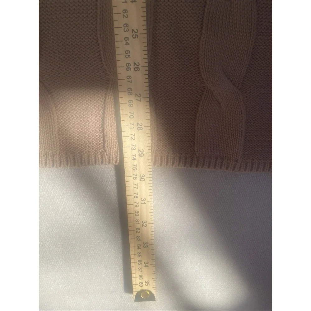 Derek Heart Cable Knit Mock Neck Sweater/Dress - Cozy & Chic Tan/Beige - Size XL - Picture 11 of 15